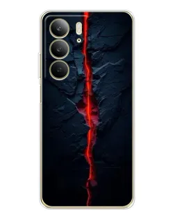 Чехол для Realme C73 5G с картинкой «Kрасная лавовая трещина»