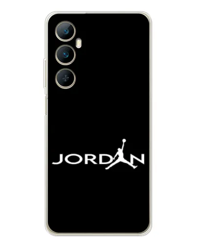 Чехол для Realme C75 с картинкой «Jordan White Logo»