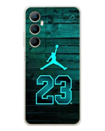 Чехол для Realme C75 с картинкой «Jordan Cyan 23»