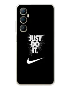 Чехол для Realme C75 с картинкой «Текстовый принт Nike»