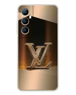 Чехол для Realme C75 с картинкой «LV — золотое сияние»