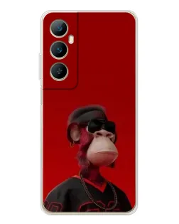 Чехол для Realme C75 с картинкой «Bored Ape в красном»
