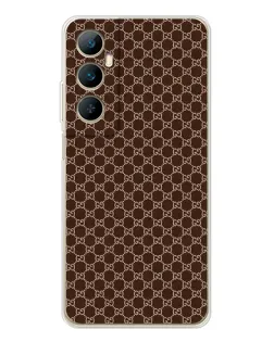 Чохол для Realme C75 з картинкою «Gucci — шоколадна сітка»