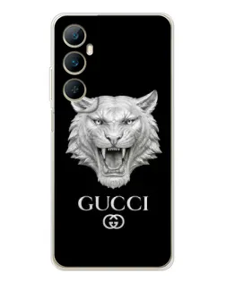 Чохол для Realme C75 з картинкою «Gucci — срібний лев»