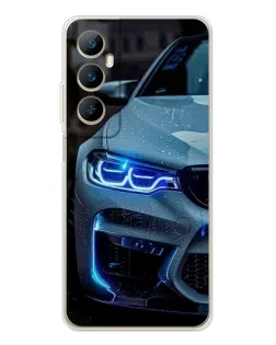 Чохол для Realme C75 з картинкою «Погляд BMW з синіми фарами»