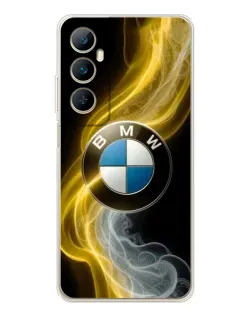 Чохол для Realme C75 з картинкою «Золотистий дим BMW»
