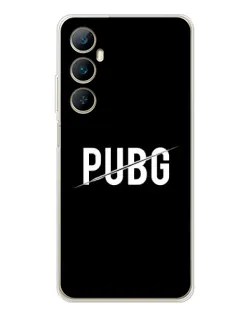 Чехол для Realme C75 с картинкой «PUBG — белый логотип»