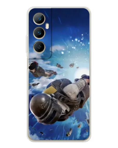 Чехол для Realme C75 с картинкой «Десант PUBG — прыжок» Чехол для Realme C75 с картинкой «Десант PUBG — прыжок»