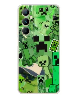 Чехол для Realme C75 с картинкой «Криперы Minecraft»