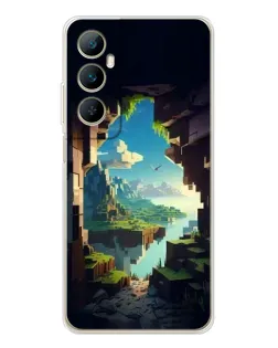 Чехол для Realme C75 с картинкой «Вид из пещеры»