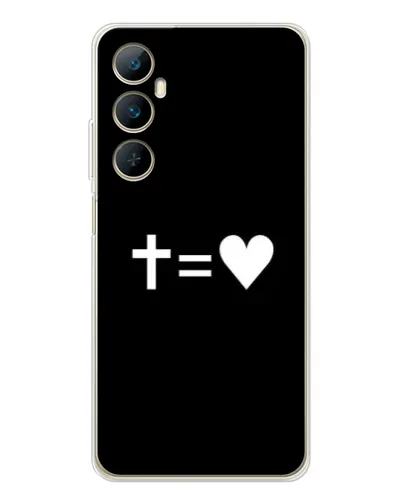 Чехол для Realme C75 с картинкой «Крест и Сердце»