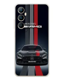 Чохол для Realme C75 з картинкою «Mercedes — білий карбон»
