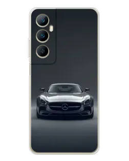 Чехол для Realme C75 с картинкой «Mercedes на черном»