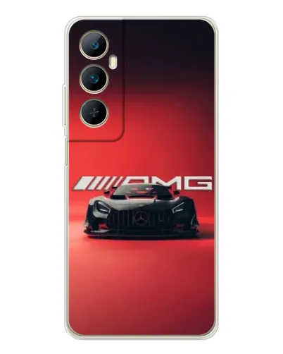 Чехол для Realme C75 с картинкой «Mercedes AMG — красная линия»