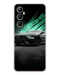 Чехол для Realme C75 с картинкой «Темный Mercedes AMG»