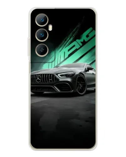 Чехол для Realme C75 с картинкой «Темный Mercedes AMG»
