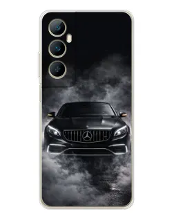 Чехол для Realme C75 с картинкой «Mercedes в дыму»