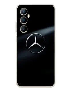 Чехол для Realme C75 с картинкой «Mercedes на металле»