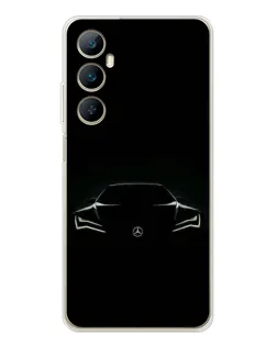Чехол для Realme C75 с картинкой «Mercedes — силуэт авто»