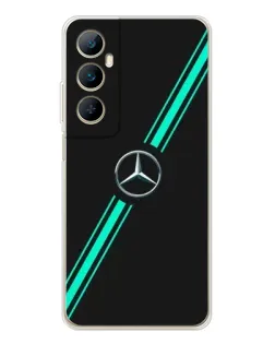 Чехол для Realme C75 с картинкой «Спортивные линии Mercedes»