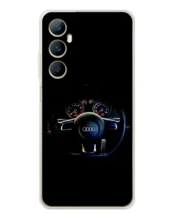 Чохол для Realme C75 з картинкою «Салон Audi — кермо»