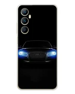 Чехол для Realme C75 с картинкой «Audi в неоне»