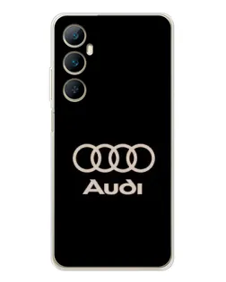 Чехол для Realme C75 с картинкой «Audi — золотой логотип»