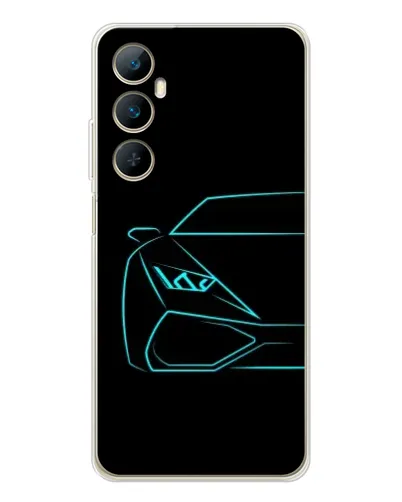 Чохол для Realme C75 з картинкою «Блакитний силует Lamborghini» Чохол для Realme C75 з картинкою «Блакитний силует Lamborghini»
