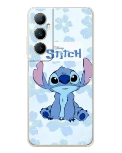 Чехол для Realme C75 с картинкой «Stitch среди цветов»
