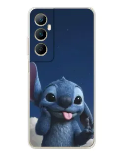 Чехол для Realme C75 с картинкой «Стич в облаках»