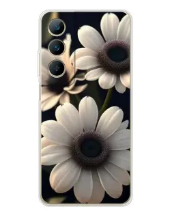 Чехол для Realme C75 с картинкой «Белые маргаритки макро»