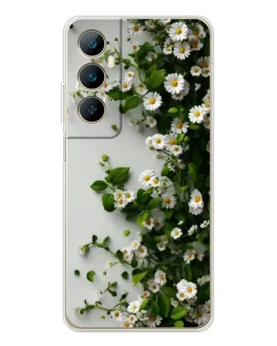 Чехол для Realme C75 с картинкой «Ветка мелких белых цветов»