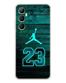 Чехол для Realme C76 с картинкой «Jordan Cyan 23»