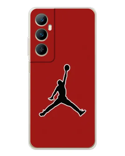 Чехол для Realme C76 с картинкой «Jordan Red Back»