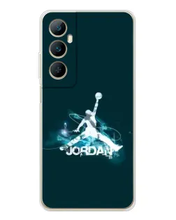 Чехол для Realme C76 с картинкой «Jordan Blue Fire»