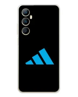 Чехол для Realme C76 с картинкой «Adidas Cyan Logo»