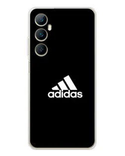 Чехол для Realme C76 с картинкой «Черная классика Adidas»