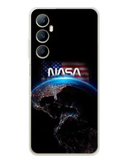 Чехол для Realme C76 с картинкой «Земля из космоса NASA»