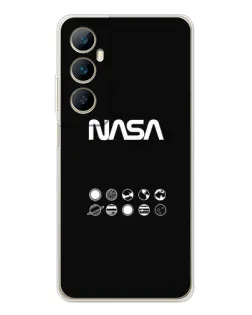 Чехол для Realme C76 с картинкой «NASA — технический принт»