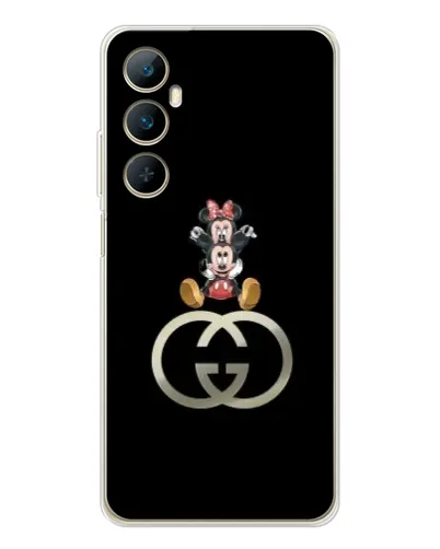 Чехол для Realme C76 с картинкой «Минни Маус на лого»