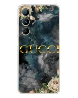 Чехол для Realme C76 с картинкой «Абстрактные цветы Gucci»
