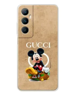 Чехол для Realme C76 с картинкой «Микки Маус Gucci — крафт»