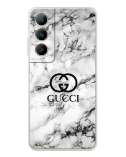 Чехол для Realme C76 с картинкой «Gucci — мраморный шик»