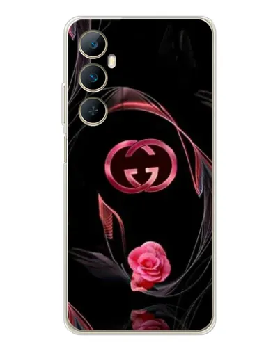Чехол для Realme C76 с картинкой «Gucci — неоновая роза»