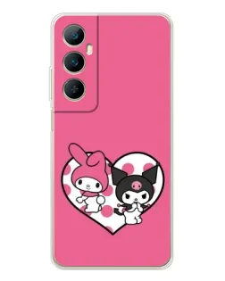 Чохол для Realme C76 з картинкою «Kuromi та My Melody»