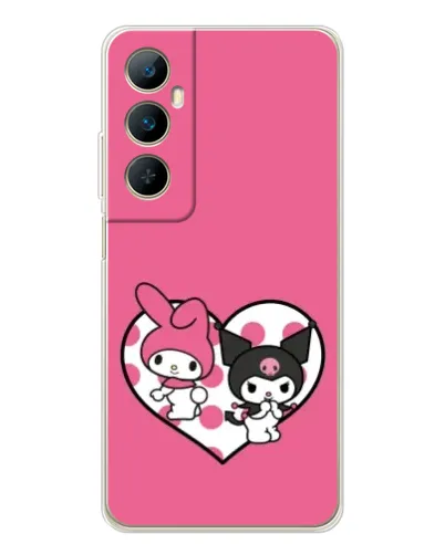 Чохол для Realme C76 з картинкою «Kuromi та My Melody» Чохол для Realme C76 з картинкою «Kuromi та My Melody»