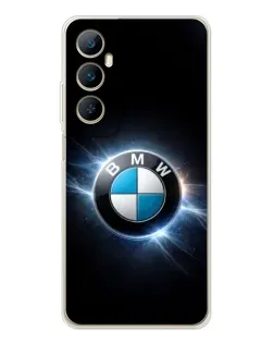 Чехол для Realme C76 с картинкой «BMW — неоновое сияние»