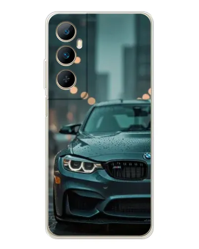 Чехол для Realme C76 с картинкой «BMW в огнях города»