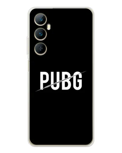 Чохол для Realme C76 з картинкою «PUBG — білий логотип»