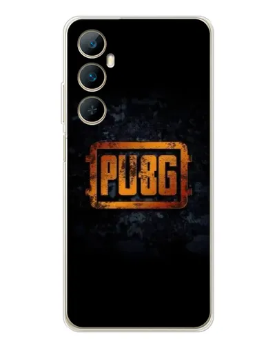 Чохол для Realme C76 з картинкою «PUBG — золотий логотип»